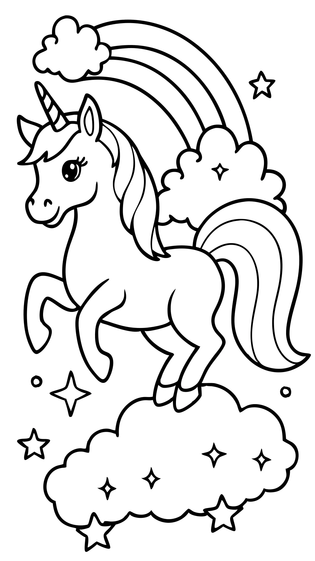 flying unicorn coloring pages